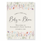 Baby in Bloom Wildflower Baby Shower Cream Welcome