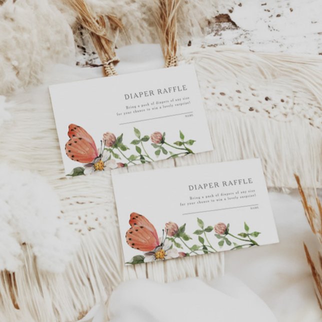 Baby in Bloom Wildflower Baby Shower Diaper Raffle Enclosure Card (Creator Uploaded)
