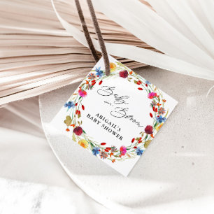 Baby in Bloom Wildflower Baby Shower Favour Tags