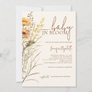 Baby in Bloom Wildflower Baby Shower Invitation