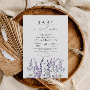 Baby In Bloom Wildflower Baby Shower Invitation