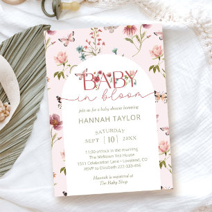 Baby in Bloom Wildflower Baby Shower Invitation