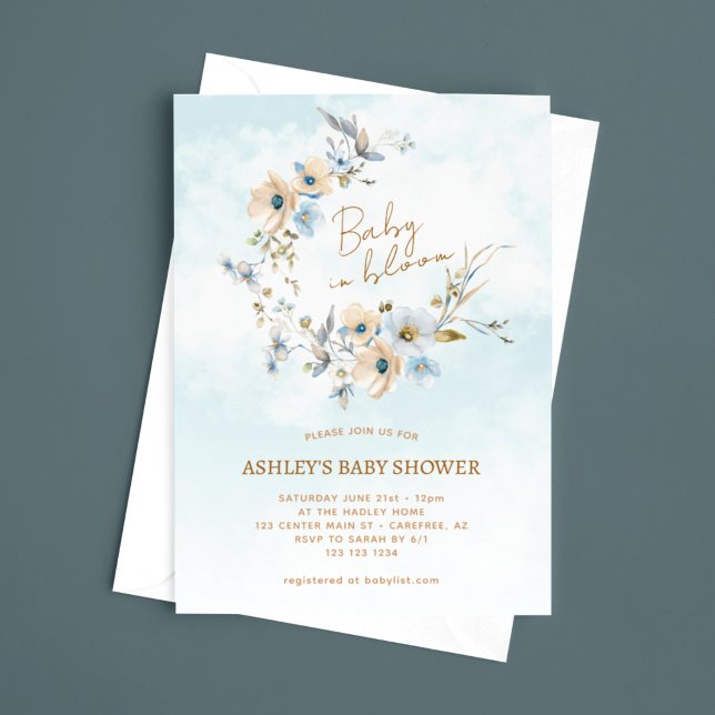 Baby in Bloom Wildflower Baby Shower Invitation (Creator Uploaded)