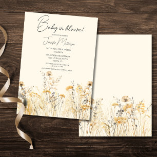 Baby in Bloom Wildflower Baby Shower Invitation