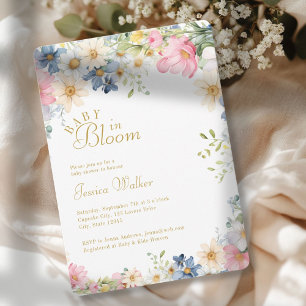 BABY IN BLOOM! Wildflower, Baby Shower Invitation