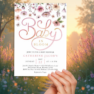 Baby in Bloom Wildflower Baby Shower Invitation –