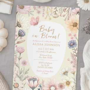 Baby in Bloom Wildflower Baby Shower Invitation