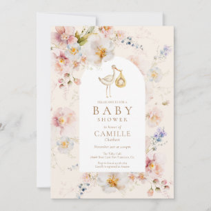 Baby in Bloom Wildflower Baby Shower Invitation