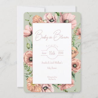 Baby in Bloom Wildflower Baby Shower Invitation