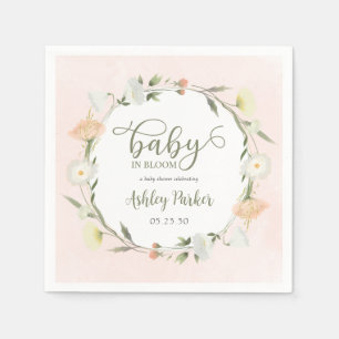 Baby In Bloom Wildflower Baby Shower Napkin
