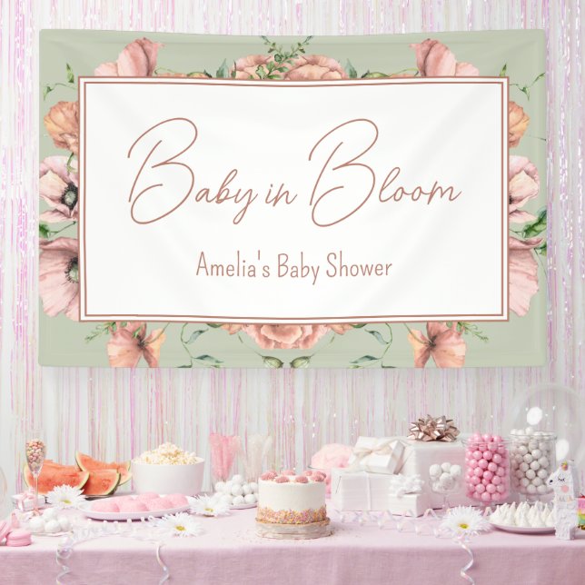 Baby in Bloom Wildflower Baby Shower Photo Wall Banner (Party)
