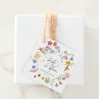 Baby in Bloom Wildflower Baby Shower Sticker Favour Tags
