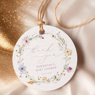 Baby in Bloom Wildflower Baby Shower Thank You  Favour Tags