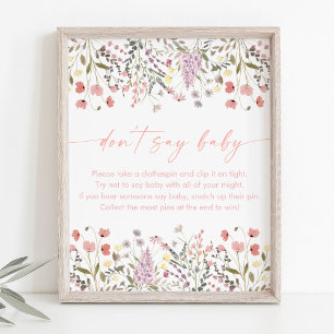 Baby In Bloom Wildflower Don't Say Baby Game Poster