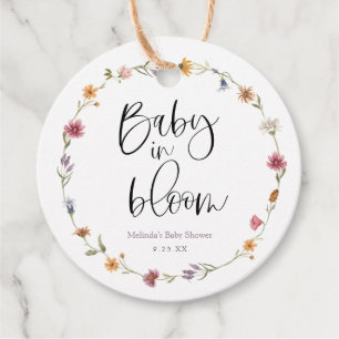 Baby in Bloom Wildflower Favour Tags