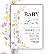 Baby in Bloom Wildflower Floral Baby Shower 