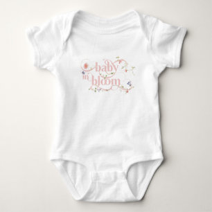Baby in Bloom Wildflower Girl Pink Baby Shower Baby Bodysuit
