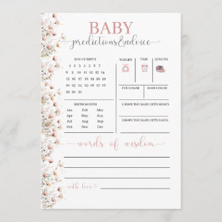 Baby in Bloom | wildflower predictions and advice Card