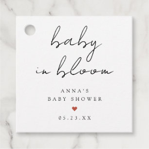 Baby in Bloom Wildflower Seed Baby Shower Favour Tags