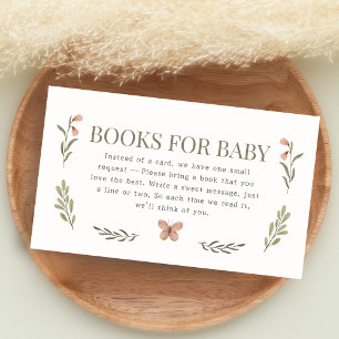 Baby in Bloom Wildflower Shower Books for Baby Enclosure Card