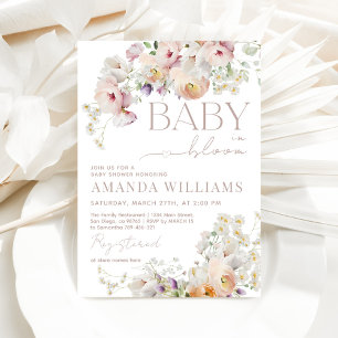 Baby in Bloom Wildflower Spring Baby Shower Invitation