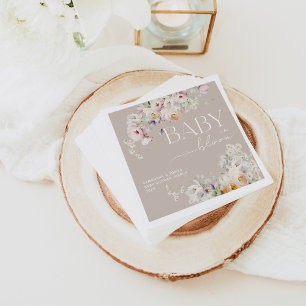 Baby in Bloom Wildflower Spring Baby Shower Napkin