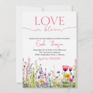  Baby in Bloom wildflowers Bridal shower Invitation