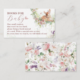 Baby in Bloom Woodland Floral Baby Girl Shower Enclosure Card