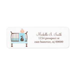Baby in crib Return Address Labels