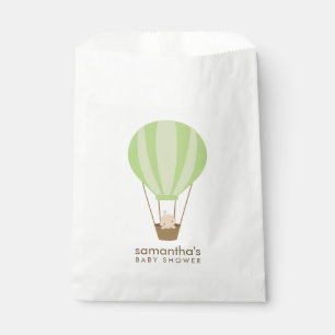Baby in Green Balloon Baby Shower Favour Bags