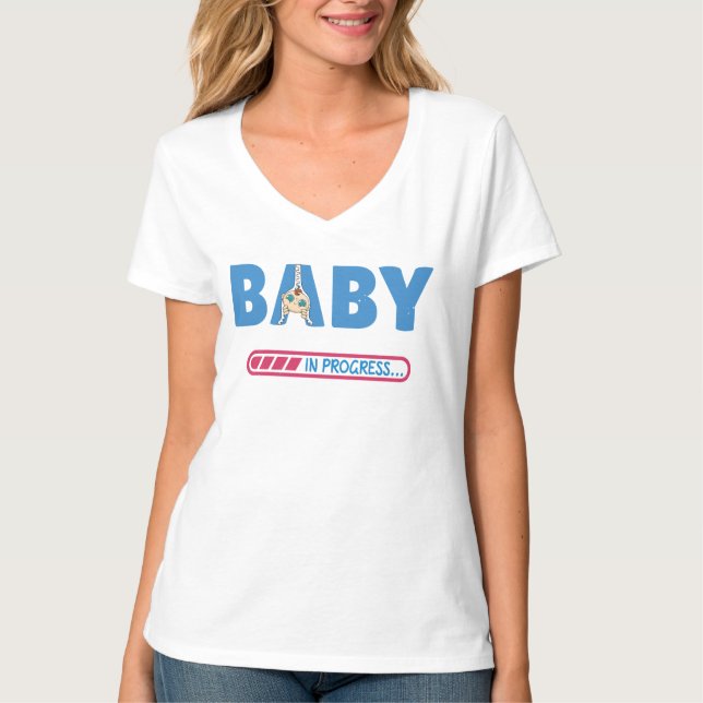 Baby in progress business card T-Shirt (Front)