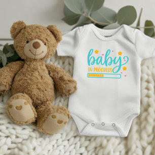 Baby in Progress Pregnancy Announcement Baby Bodysuit