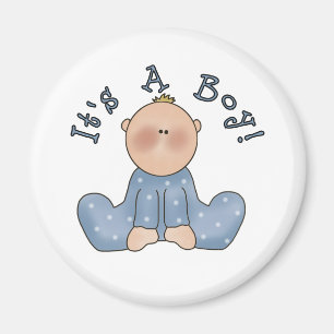 Baby in Sleeper It's a Boy Magnet