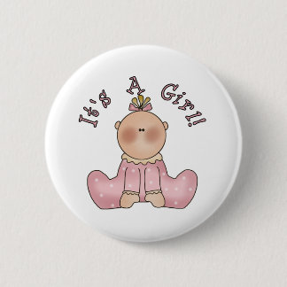 Baby in Sleeper It's a Girl 6 Cm Round Badge