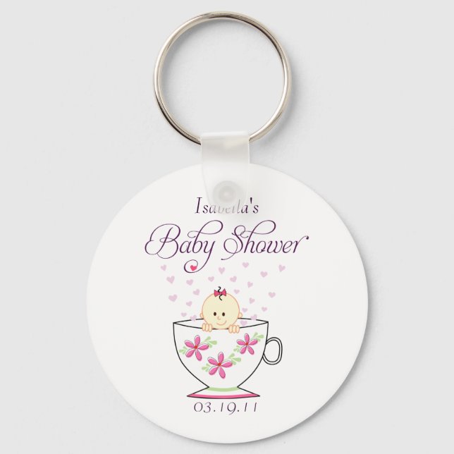 Baby in Tea Cup Keychain (Front)