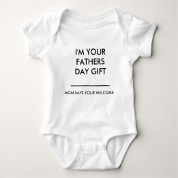 BABY / INFANT CUSTOM FATHERS DAY FUNNY BY ZAZZ_IT BODYSUIT