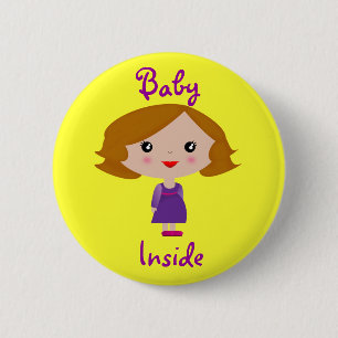Baby Inside 6 Cm Round Badge