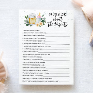 Baby Is Brewing 20 Questions About Parents card