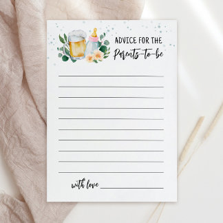 Baby Is Brewing Advice for parents to be Card Pink