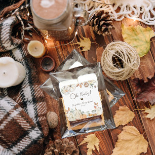 Baby is Brewing   Autumn Coffee Baby Shower Square Sticker