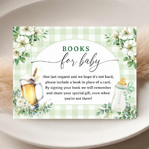 Baby is Brewing Baby Shower Beer Books For Baby  Enclosure Card