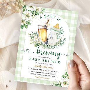 Baby is Brewing Baby Shower Beer Gender Neutral Invitation