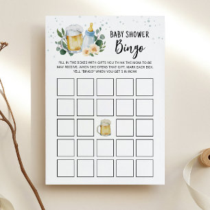 Baby Is Brewing Baby Shower Bingo Game Card