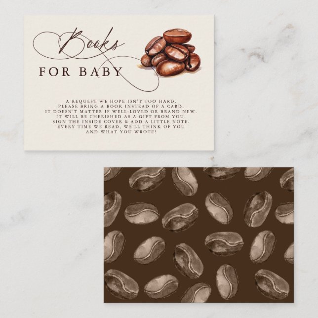 Baby is Brewing Baby Shower Book Request Enclosure Card (Front/Back)