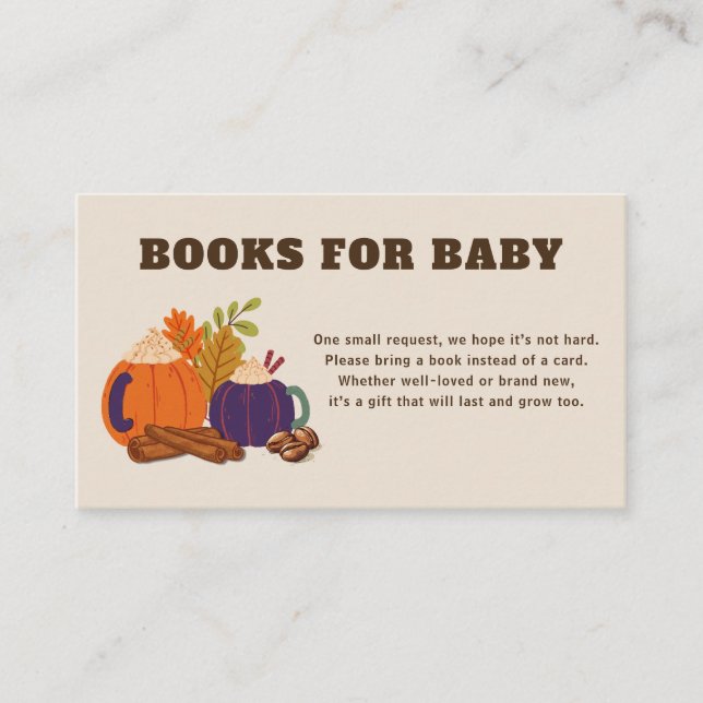 Baby Is Brewing Baby Shower Books For Baby Enclosure Card (Front)