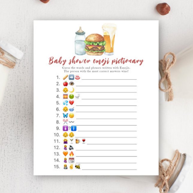Baby is brewing baby shower Emoji picture game (Creator Uploaded)