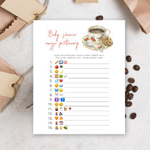Baby is brewing baby shower Emoji picture game