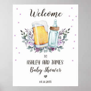 Baby is Brewing Baby Shower Party Welcome Sign