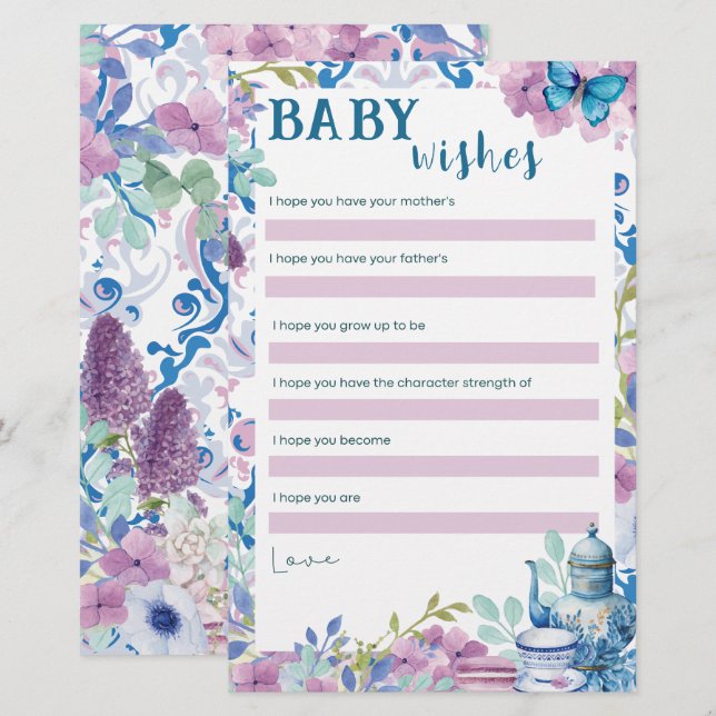 Baby is brewing Baby wishes Baby Shower Games (Front/Back)