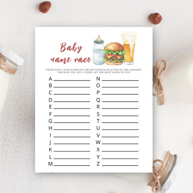 Baby is brewing beer - Baby name race game (Creator Uploaded)